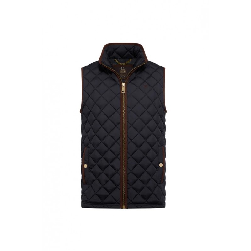 Mens Country Quilted Gilet - Ink Navy