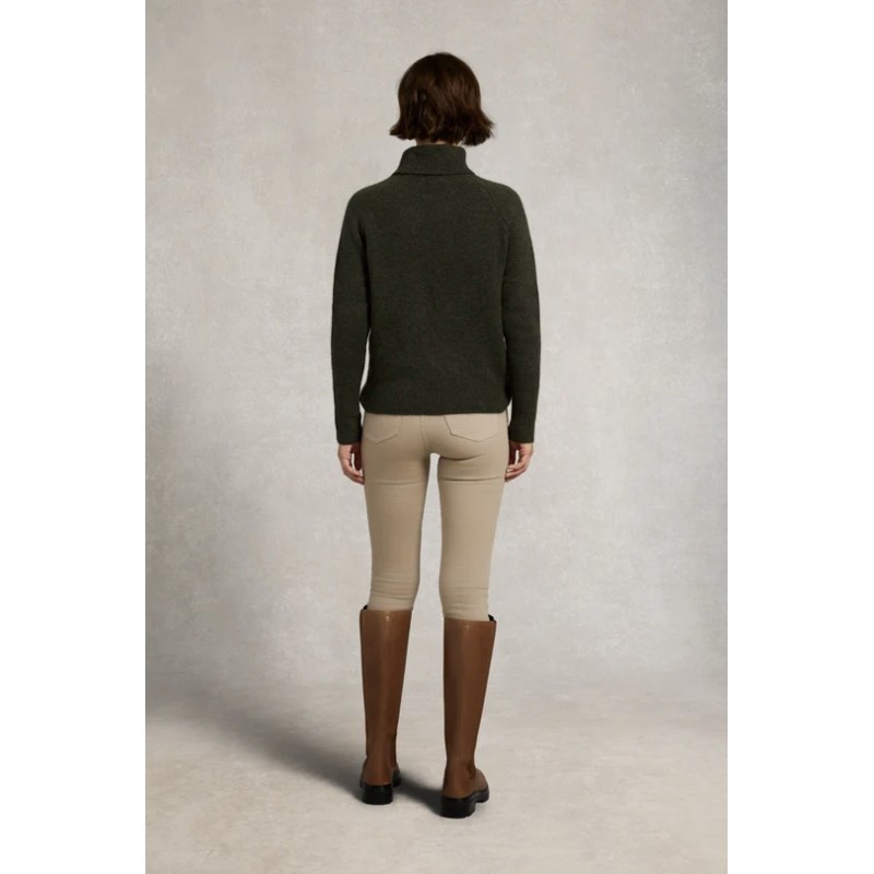 Tori Roll Neck Knit - Forest Green