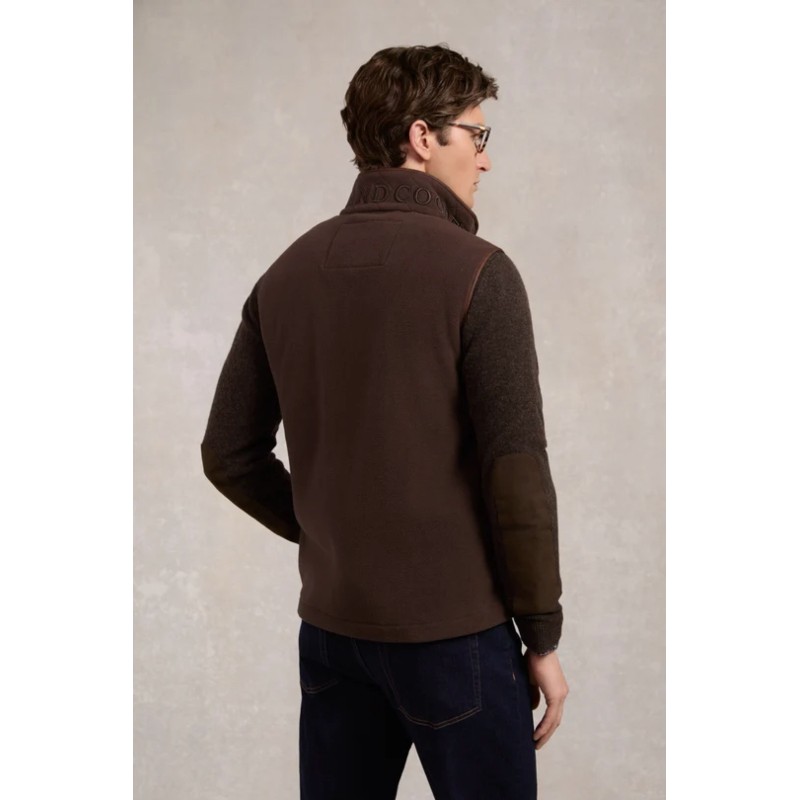 Men's Country Fleece Gilet - Chocolate
