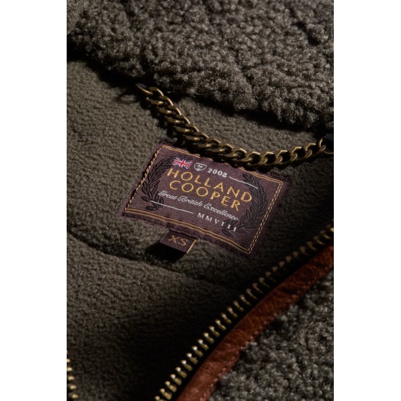 Country Fleece Quarter Zip - Khaki Borg