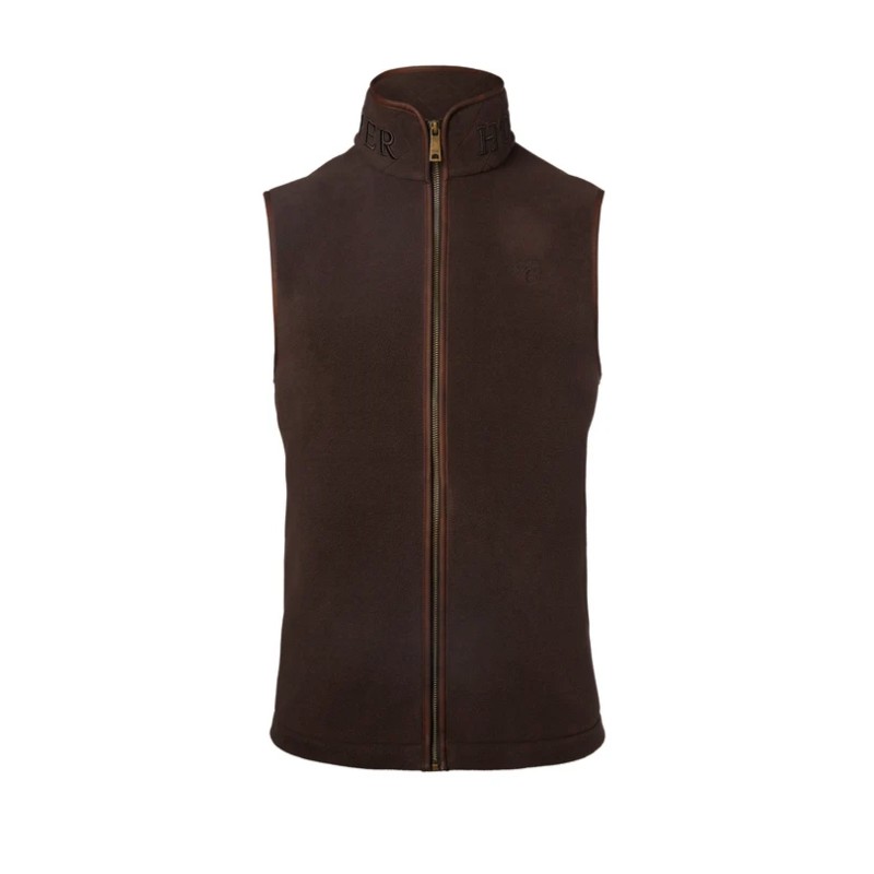 Men's Country Fleece Gilet - Chocolate