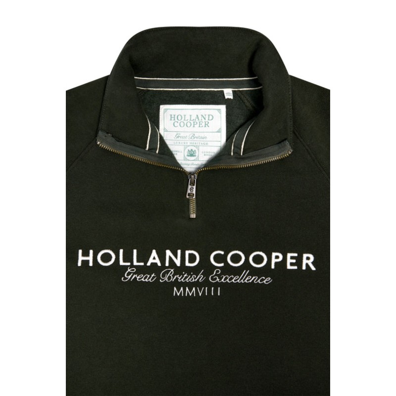 Sporting Goods Zip Henley - Racing Green