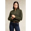 Tori Quarter Zip Knit - Forest Green