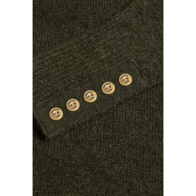 Tori Roll Neck Knit - Forest Green
