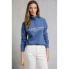 Sporting Goods Zip Henley - Ink Navy Textile