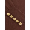 Buttoned Knit Roll Neck - Walnut
