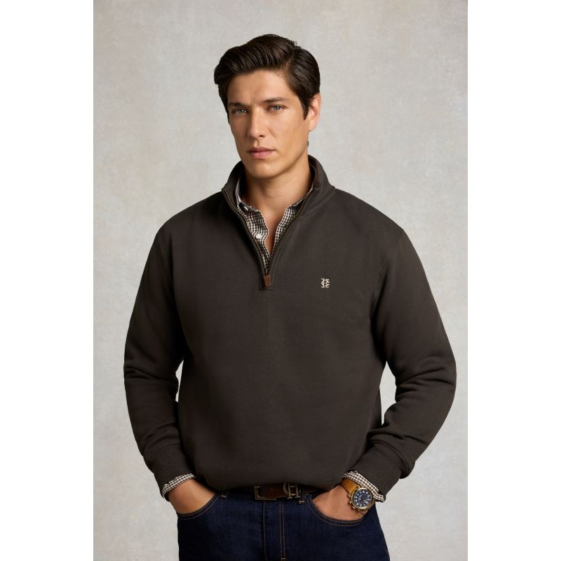 Classic Quarter Zip Sweat - Bournville
