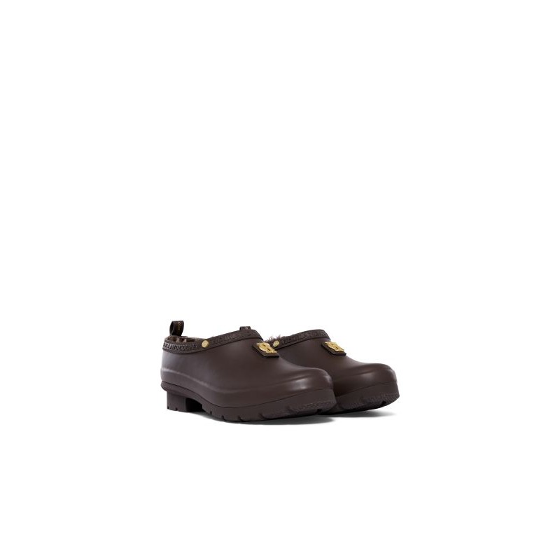 Sherpa Lined Gardening Loafer - Chocolate Matt Gold Sherpa Lined Gardening Loafer - Chocolate Matt Gold