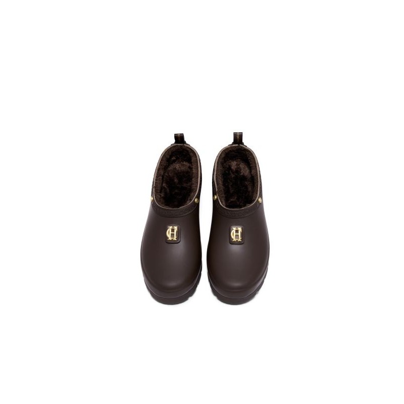 Sherpa Lined Gardening Loafer - Chocolate Matt Gold Sherpa Lined Gardening Loafer - Chocolate Matt Gold
