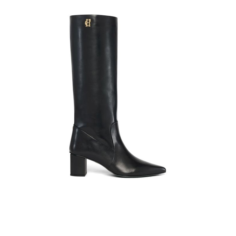 Regency Mid Heel Knee Boot - Black Regency Mid Heel Knee Boot - Black
