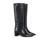 Regency Mid Heel Knee Boot - Black Regency Mid Heel Knee Boot - Black