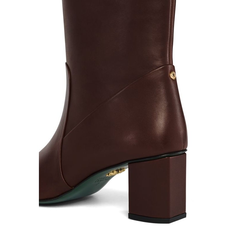 Regency Mid Heel Knee Boot - Rich Chocolate