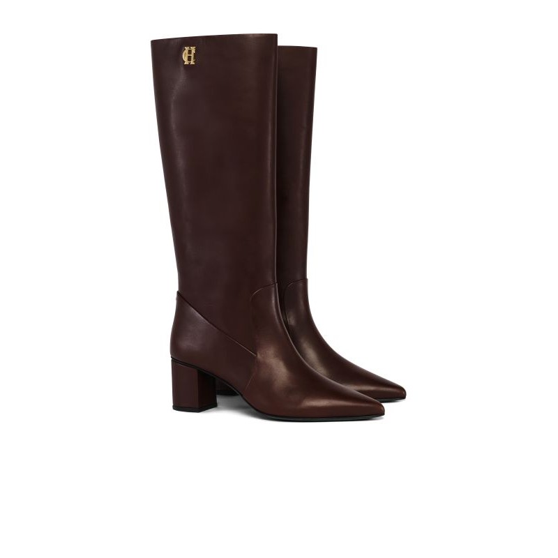 Regency Mid Heel Knee Boot - Rich Chocolate