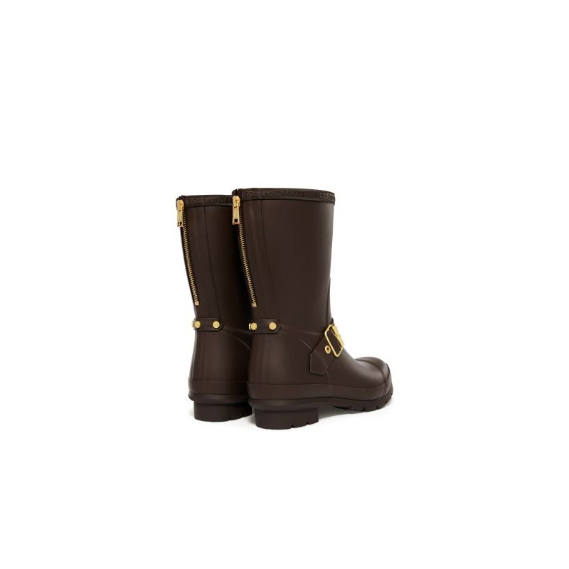 Sherpa Lined Chelsea Wellington - Chocolate  Matt Gold