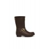 Sherpa Lined Chelsea Wellington - Chocolate  Matt Gold