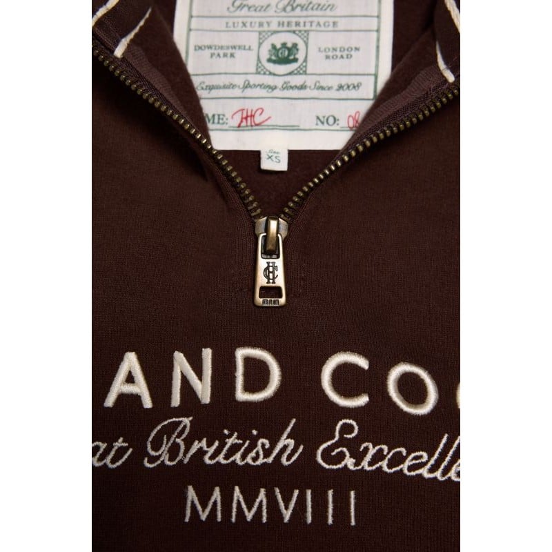 Sporting Goods Zip Henley - Walnut Textile