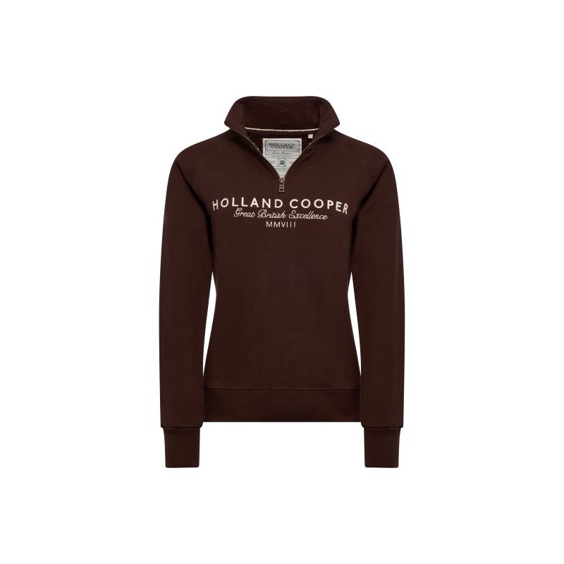 Sporting Goods Zip Henley - Walnut Textile