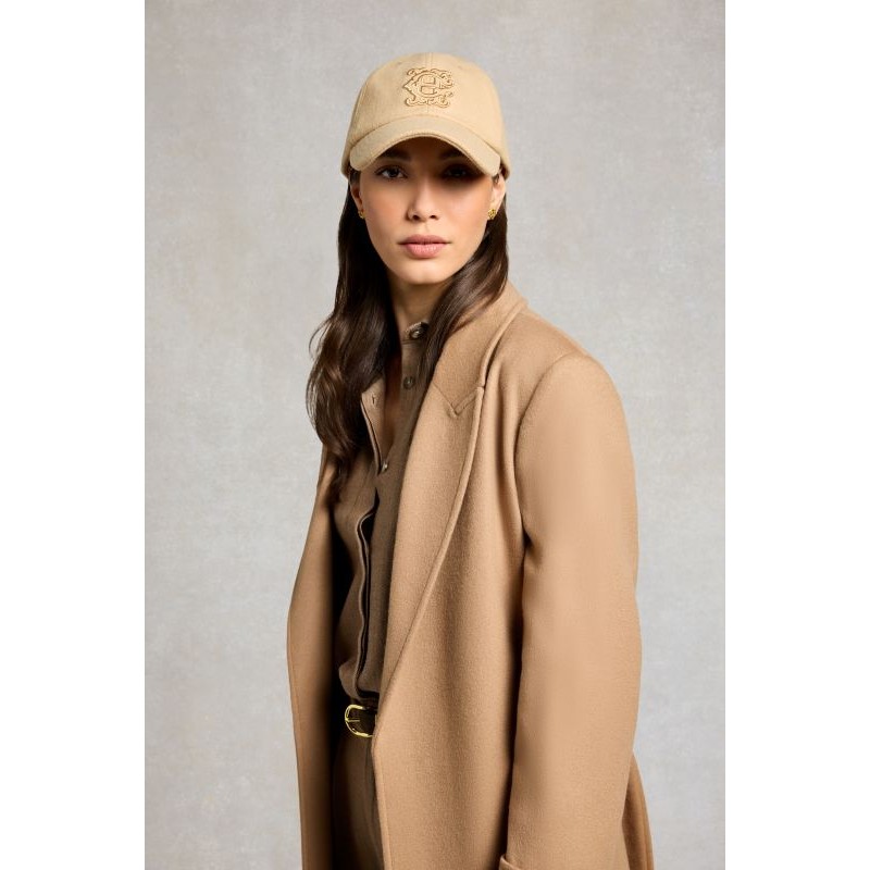 Wool Heraldic Cap - Camel