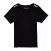 Relax Fit Vee Neck Tee - Black