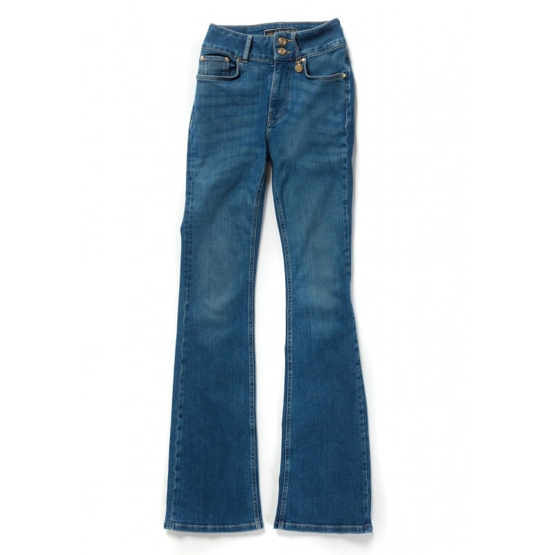 High Rise Flared Jeans - Denim