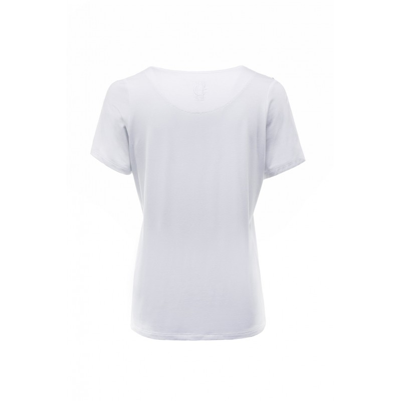 Relax Fit Vee Neck Tee - White