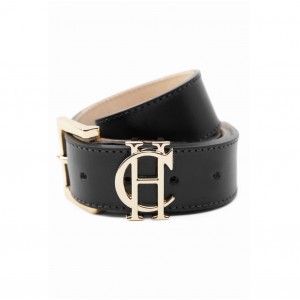 Holland Cooper HC Classic Logo Belt - Black Leather