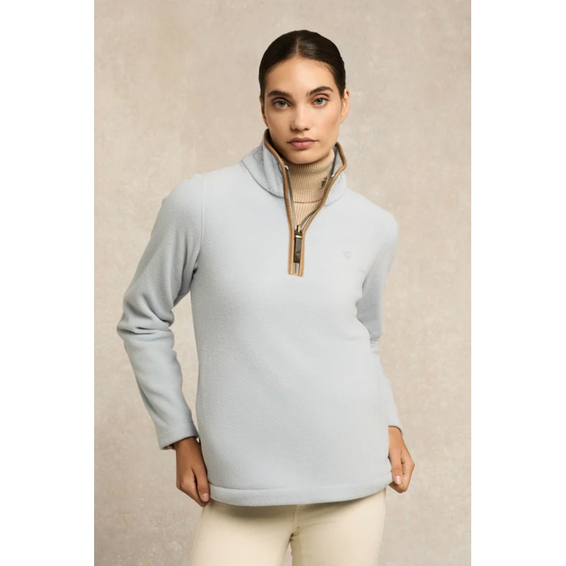 Country Fleece Quarter Zip - Pale Blue