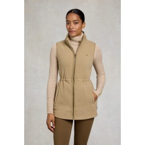 Holland Cooper Country Longline Fleece Gilet -  Sand