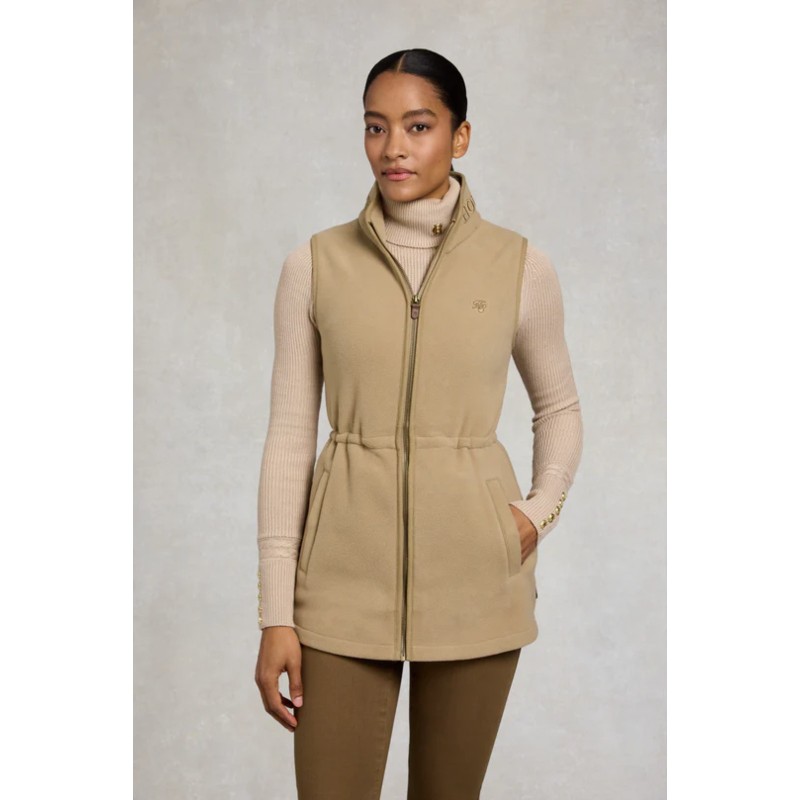 Country Longline Fleece Gilet -  Sand