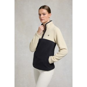 Holland Cooper Country Quarter Zip Jacket - Ecru Navy