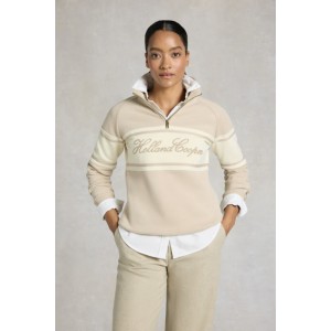 Holland Cooper Signature Quarter Zip Sweat - Stone