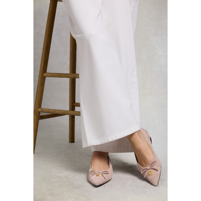 Pointed Ballet Shoe - Blush Suede