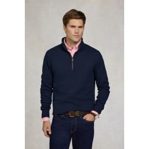 Holland Cooper Men's Quarter Zip Sweat - Ink Navy
