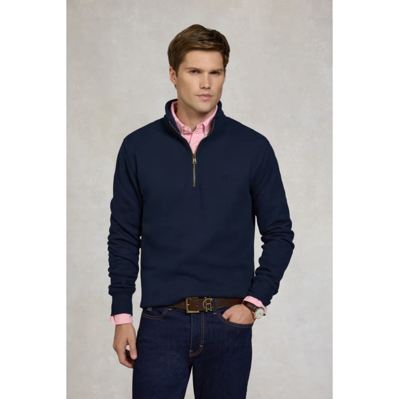 Men's Quarter Zip Sweat - Ink Navy