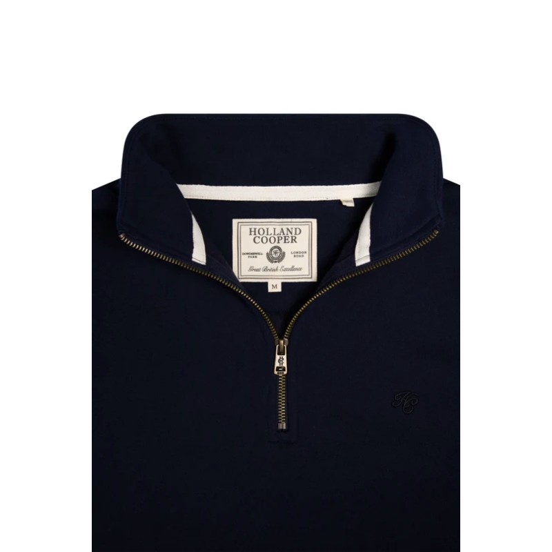 Men's Quarter Zip Sweat - Ink Navy