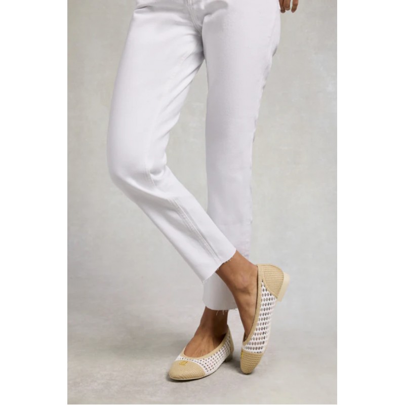 Ballet Shoe - Cream Tan Rattan