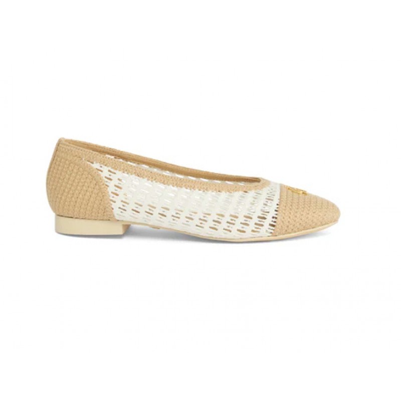 Ballet Shoe - Cream Tan Rattan