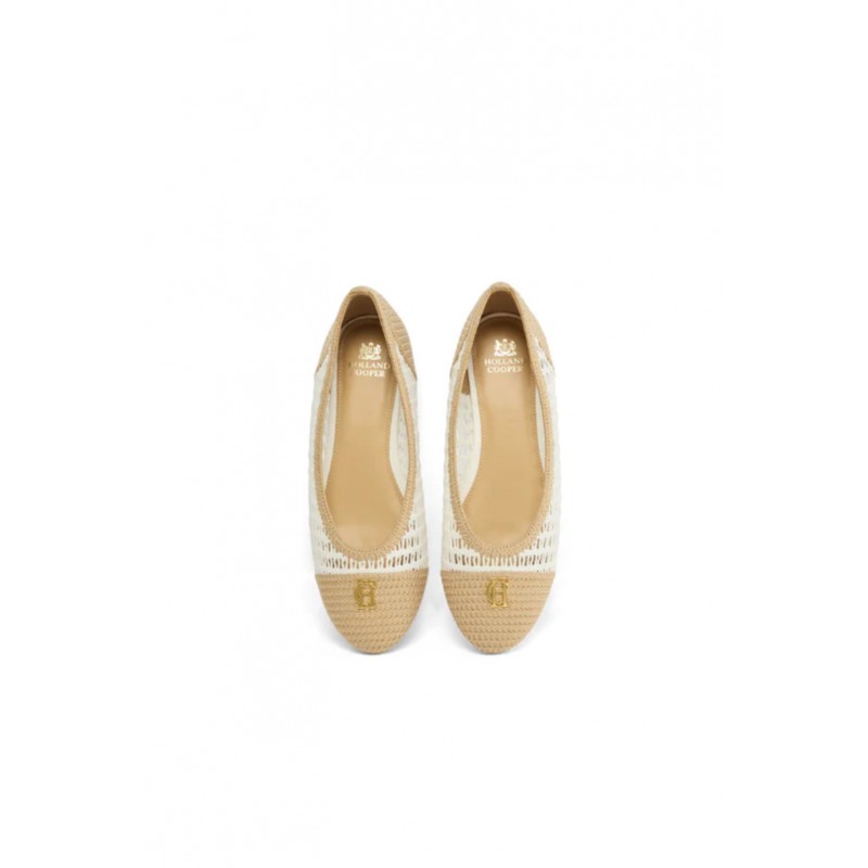 Ballet Shoe - Cream Tan Rattan