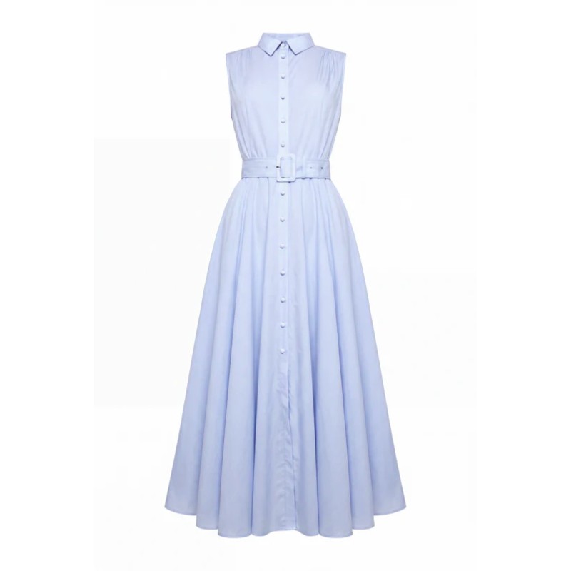 Aimee Sleeveless Dress - Light Chambray