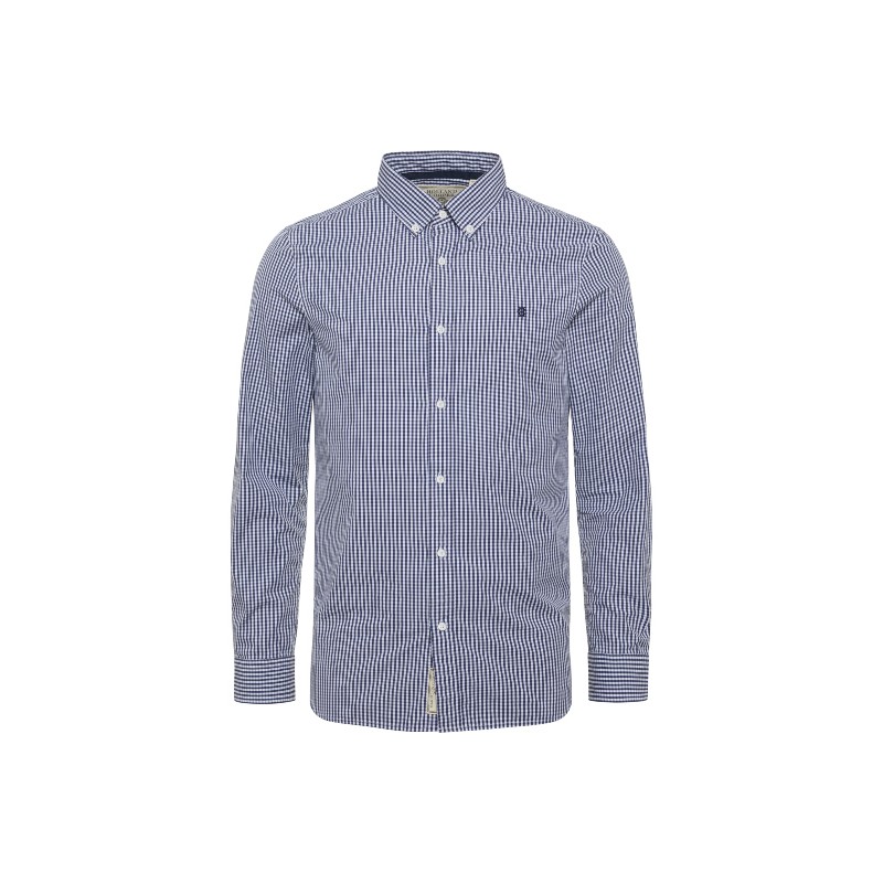 Slim Fit Button Down Shirt - Navy Gingham
