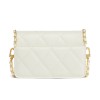 Quilted Chain Crossbody Bag - Cream