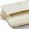 Quilted Chain Crossbody Bag - Cream