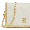 Quilted Chain Crossbody Bag - Cream