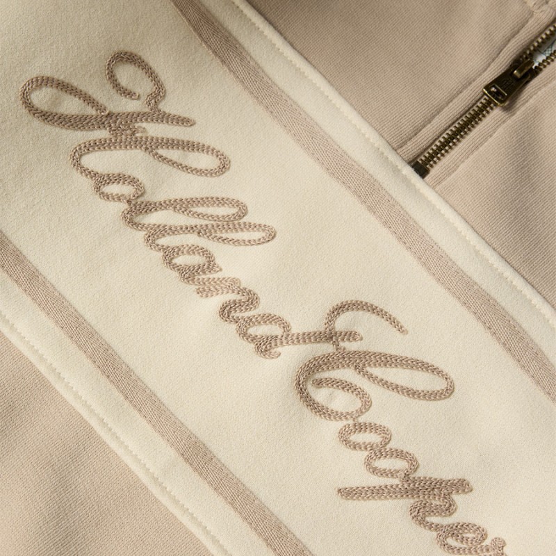 Signature Quarter Zip Sweat - Stone