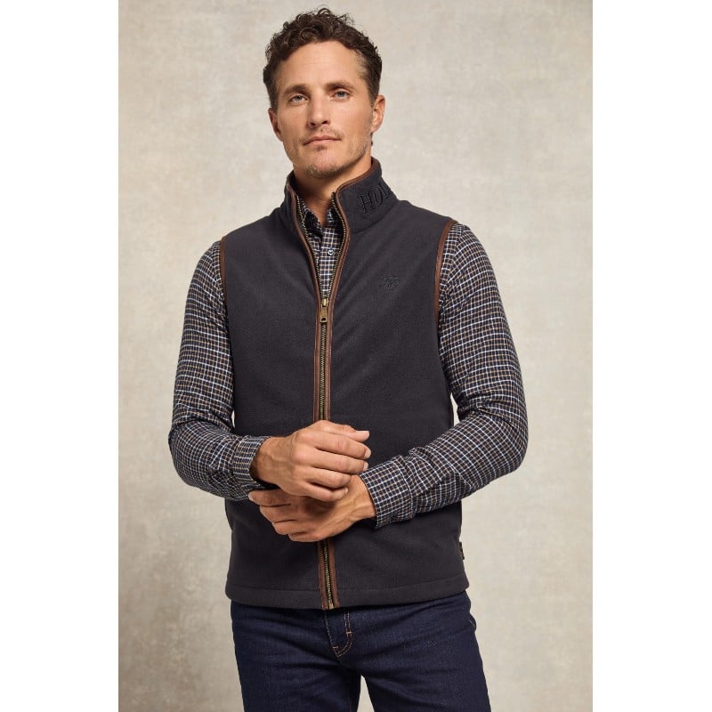 Mens Country Fleece Gilet - Ink Navy