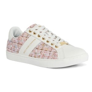 Holland Cooper Knightsbridge Court Trainers - Pink Sparkle Boucle
