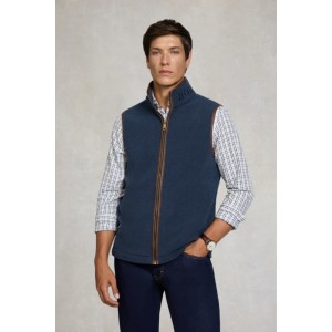 Holland Cooper Mens Country Fleece Gilet - Dusty Blue