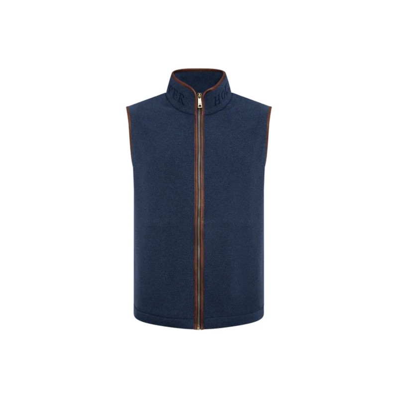 Mens Country Fleece Gilet - Dusty Blue