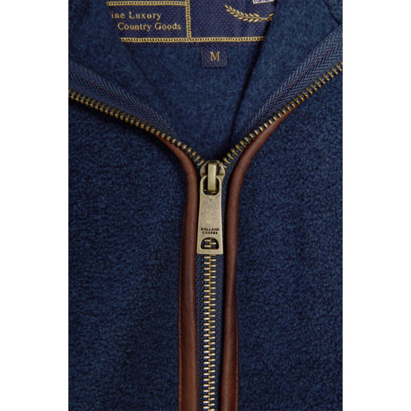 Mens Country Fleece Gilet - Dusty Blue