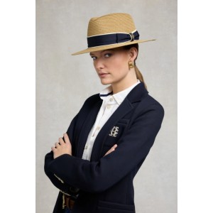Holland Cooper Francesca Hat - Camel/Navy Bow